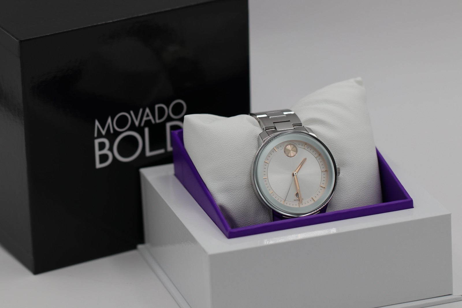 Movado Bold Women’s Verso Stainless Steel Bracelet Watch 3600747