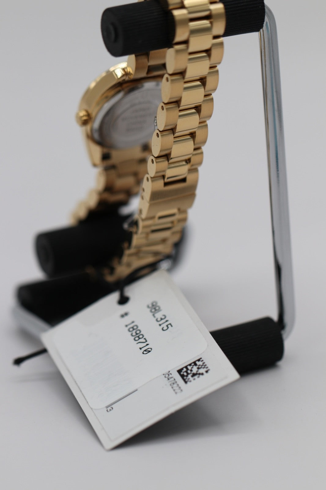 Bulova Classic Gold Tone Stainless Steel Crystal Ladies Watch- Model 98L315 NWT