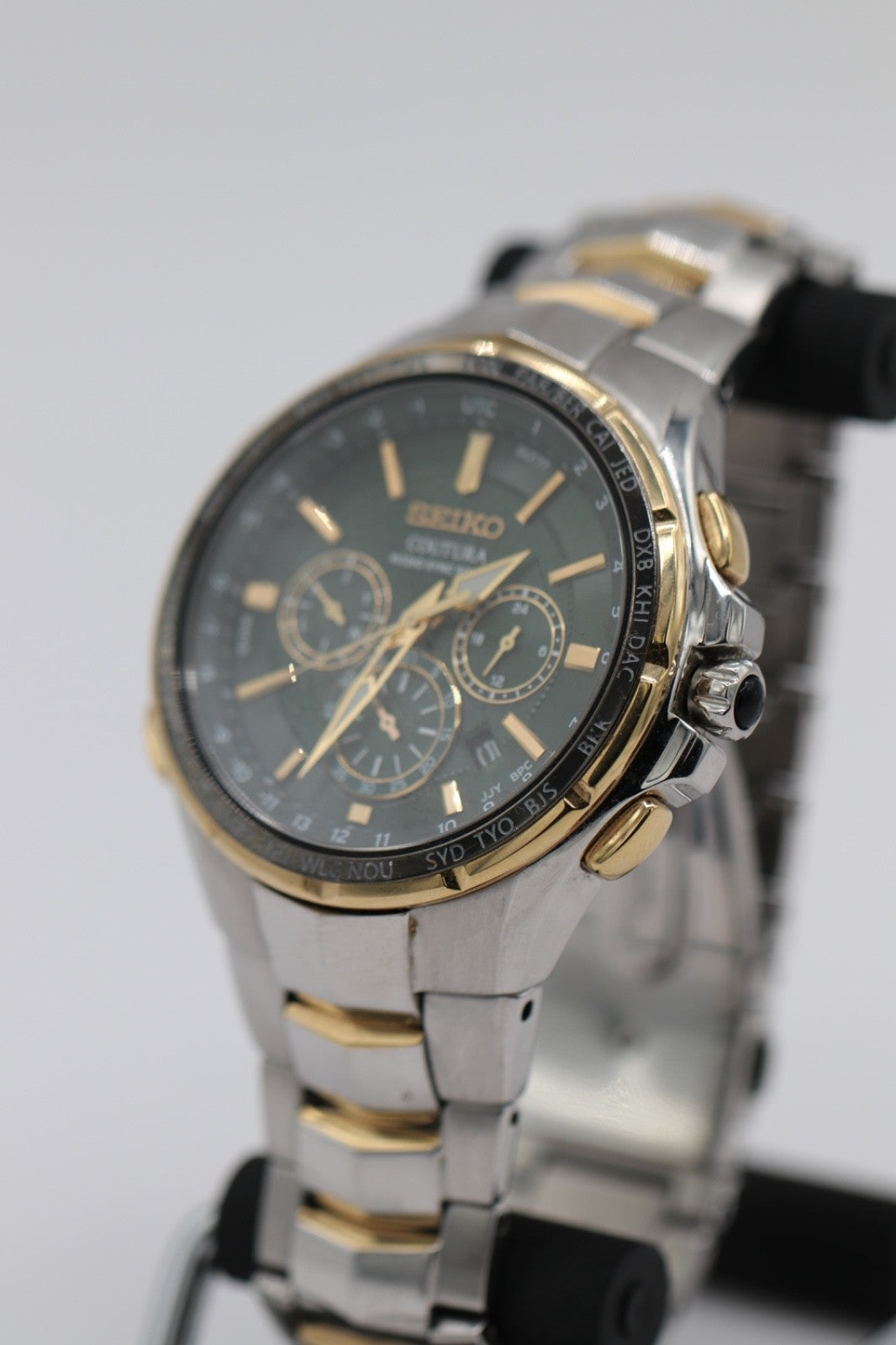 Seiko Coutura SSG022 Radio Sync Solar Chronograph 10 ATM 45.5mm Men's Watch