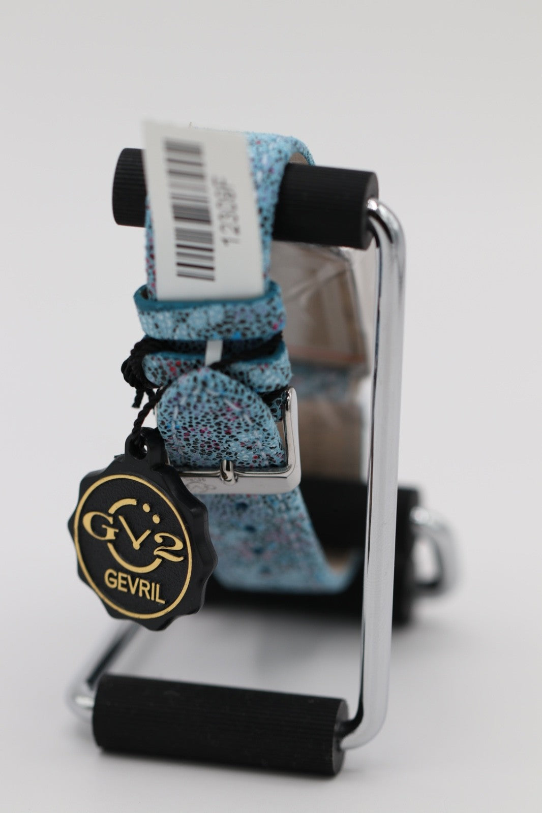 GV2 by Gevril Women's 12309F Padova Floral Blue MOP Dial Swiss Quartz Watch