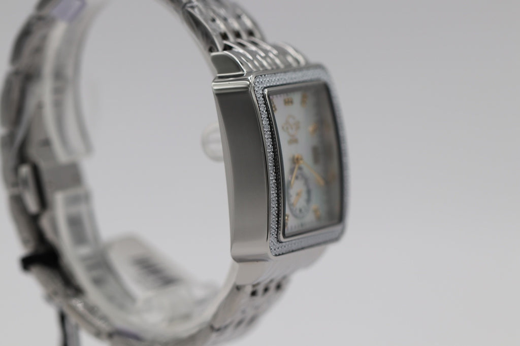GV2 by Gevril Women's Watch 9258B Swiss Quartz Mother of Pearl Dial Silver Steel