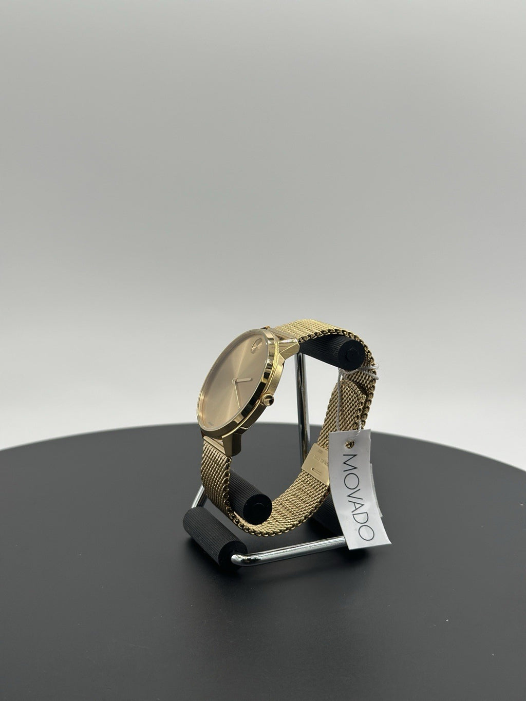 Movado Men's Watch 3600833 Bold Gold Dial Swiss Quartz Steel 42mm Mesh Band