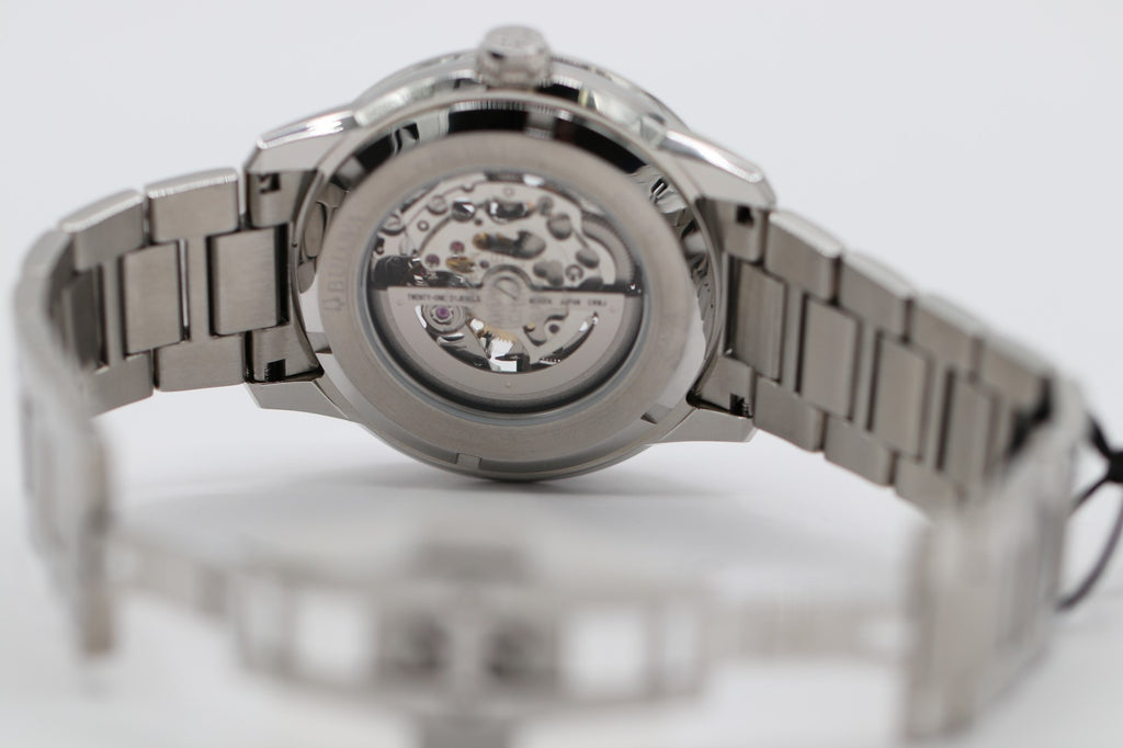 Bulova Classic BUL 96A208 Automatic SS Skeleton 21 Jewels Men's Watch