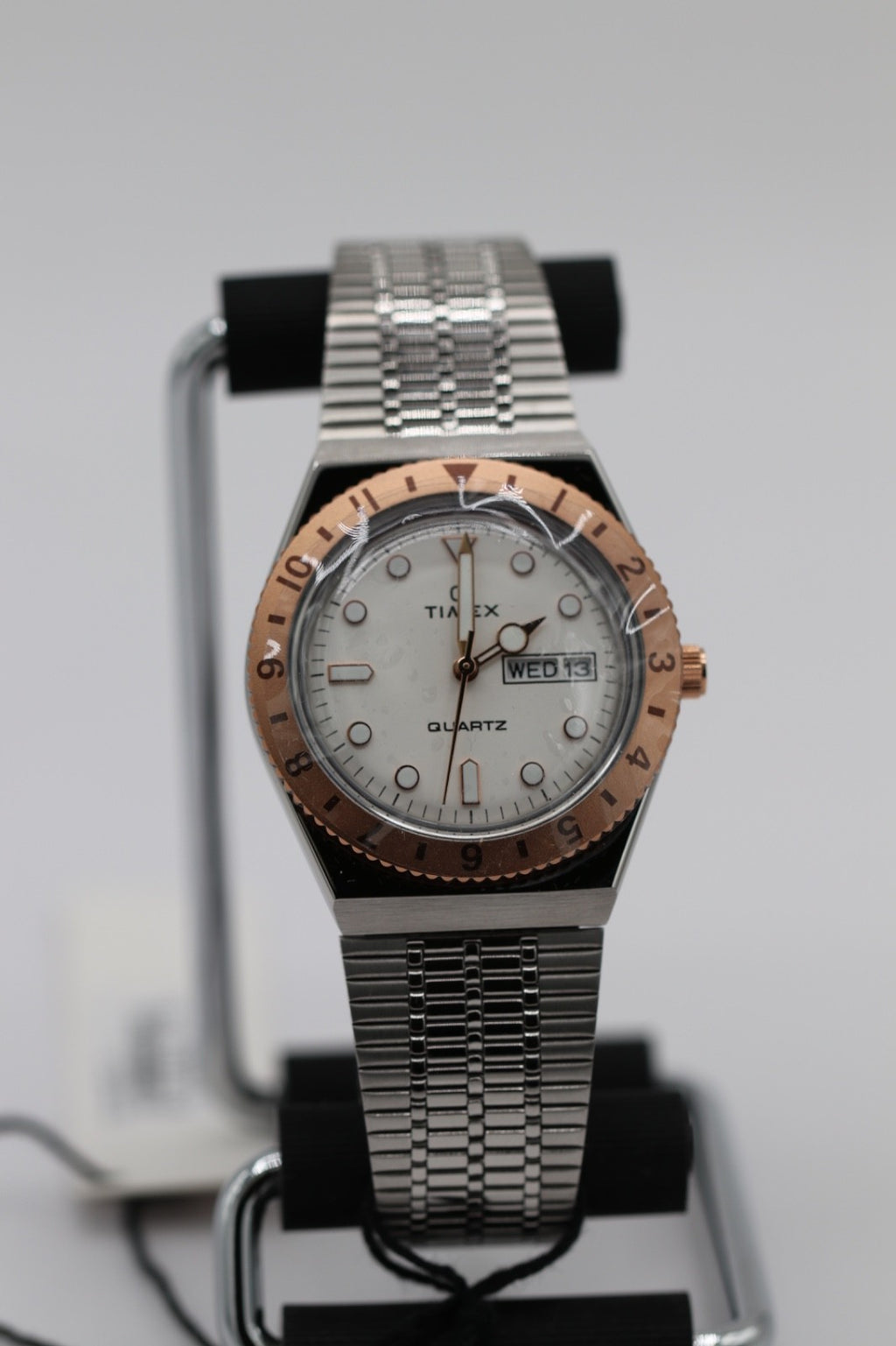Timex Q 36mm Stainless Steel Bracelet Silver/White Women's Watch TW2U95600VQ