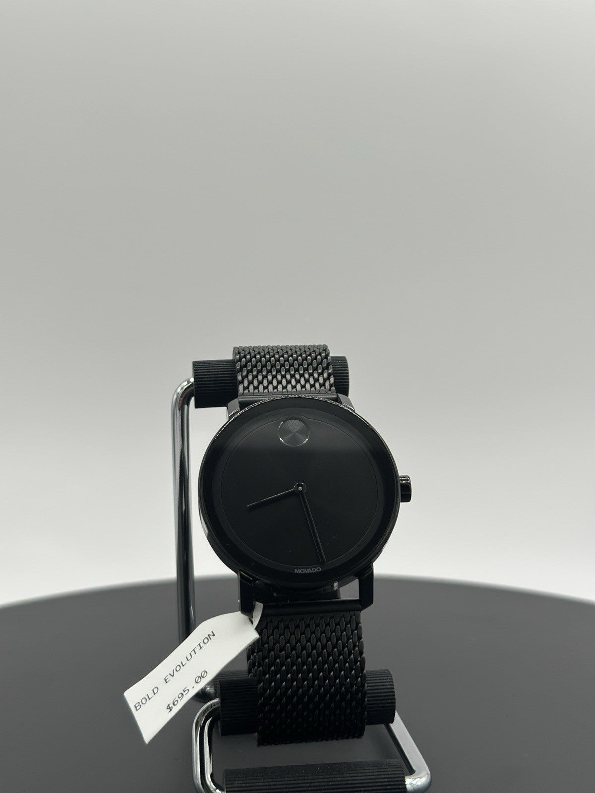 NEW Movado BOLD Evolution Black Ion Plated 40mm Watch Mesh Band 3600792
