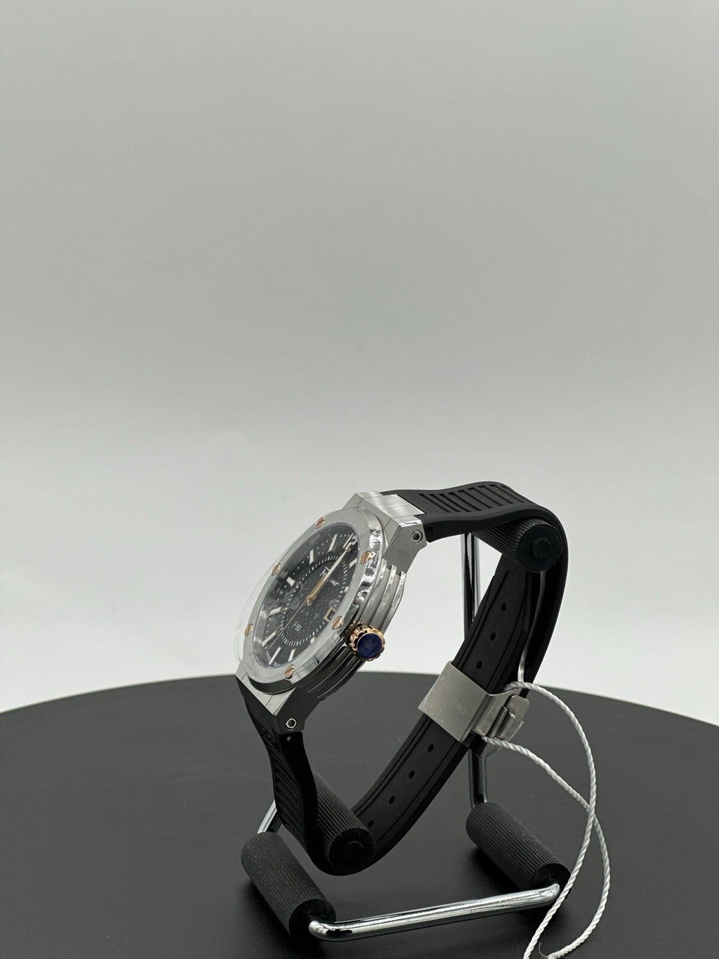 Salvatore Ferragamo F-80 44 mm Silver Stainless Steel with Black Rubber $1,195