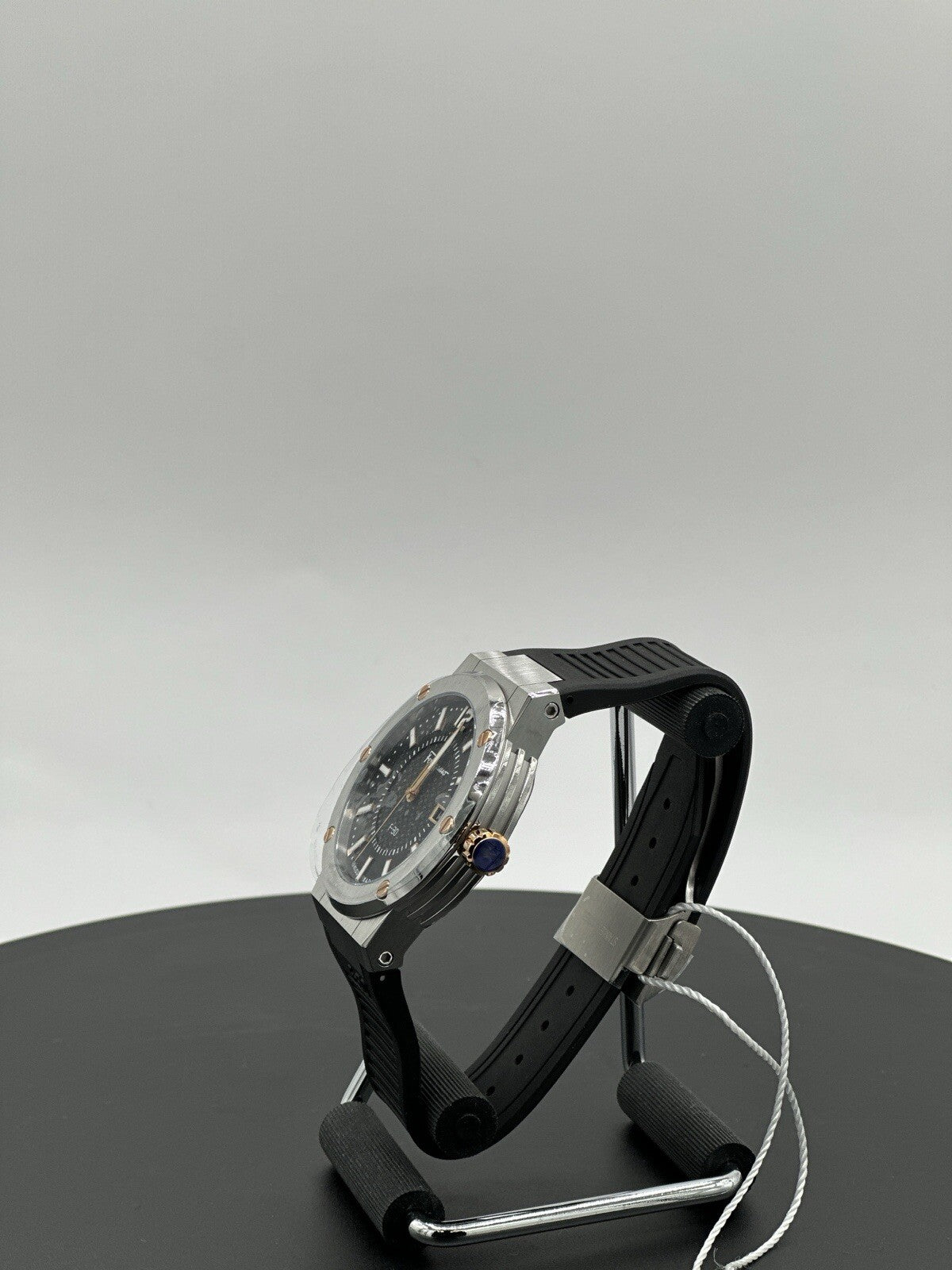 Salvatore Ferragamo F-80 44 mm Silver Stainless Steel with Black Rubber $1,195