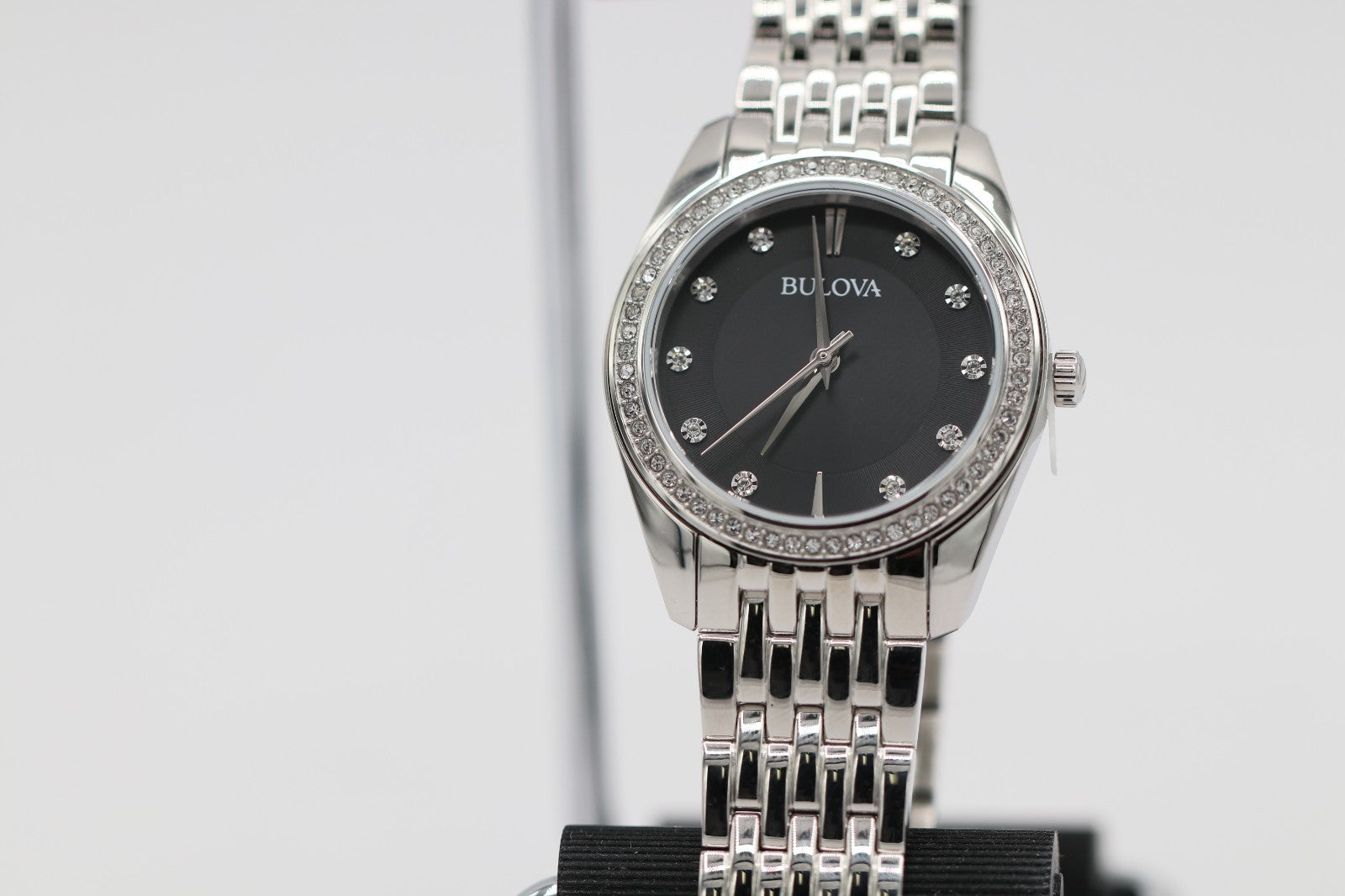 Bulova Ladies  Classic Crystal 31mm Stainless Steel Quartz Watch 96L317