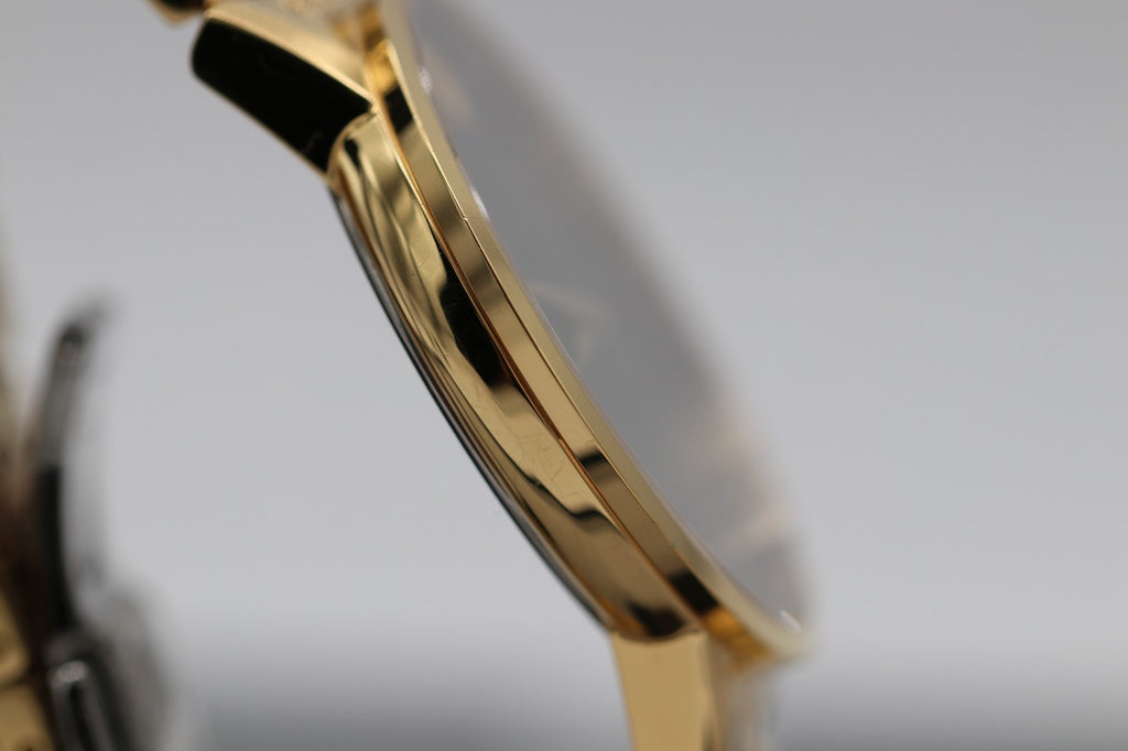 Movado Museum Series Men's Gold Tone Black Dial Diamond Quartz Watch 0607625