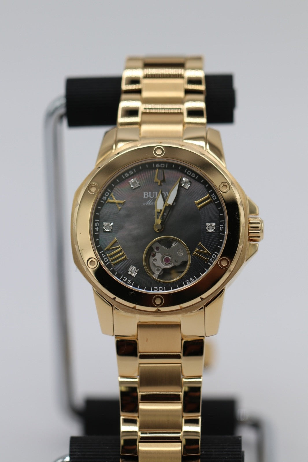 Bulova Women's Marine Star Automatic Gold Stainless Steel Watch 35 MM 97P171