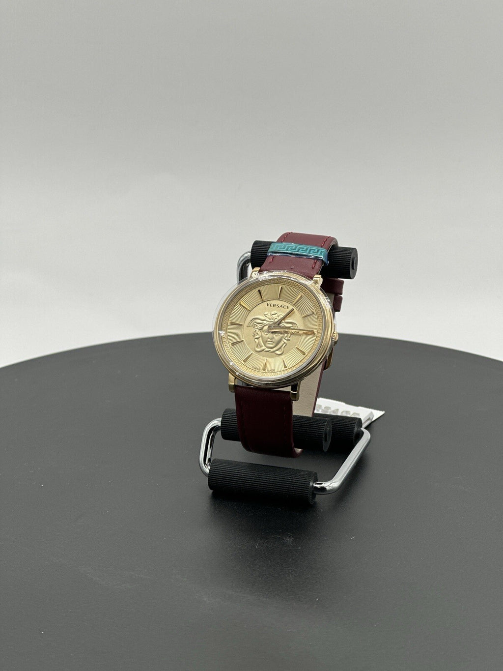 Versace Womens V-Circle Gold 38mm Strap Fashion Watch