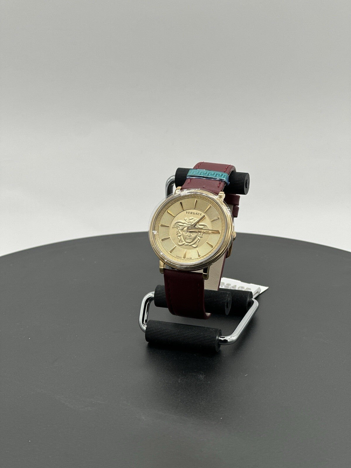 Versace Womens V-Circle Gold 38mm Strap Fashion Watch