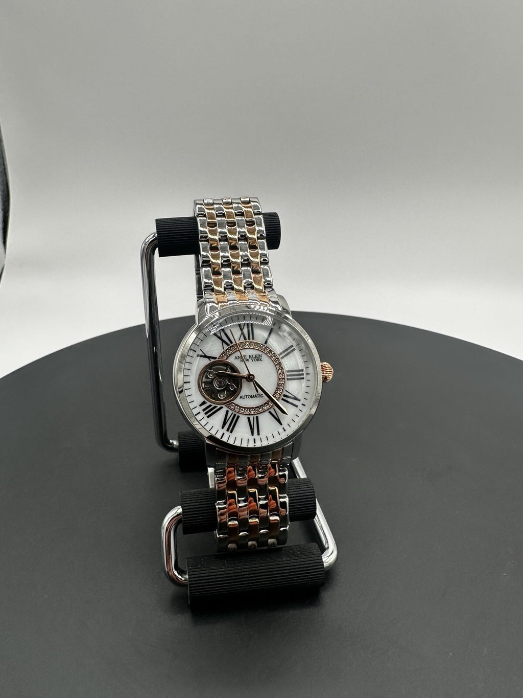 Anne Klein 12/2339MPRT 36 mm Silver Stainless Steel Case with Rose...