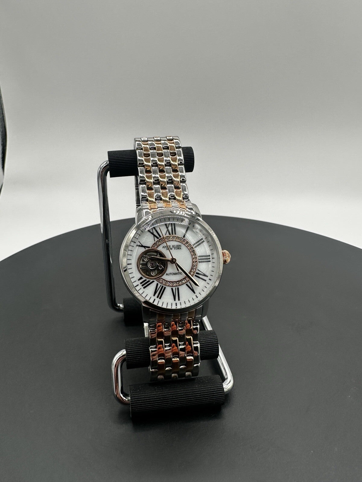 Anne Klein 12/2339MPRT 36 mm Silver Stainless Steel Case with Rose...