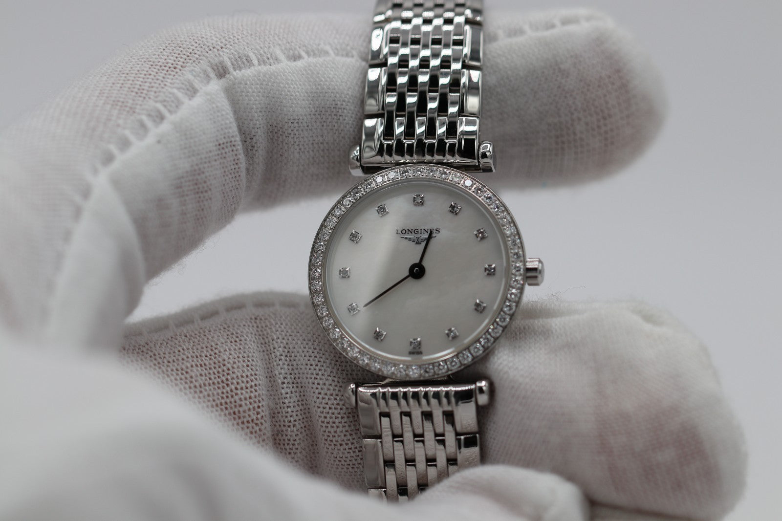 Longines La Grande Classique MOP Diamond Ladies Watch L4.241.0.80.6