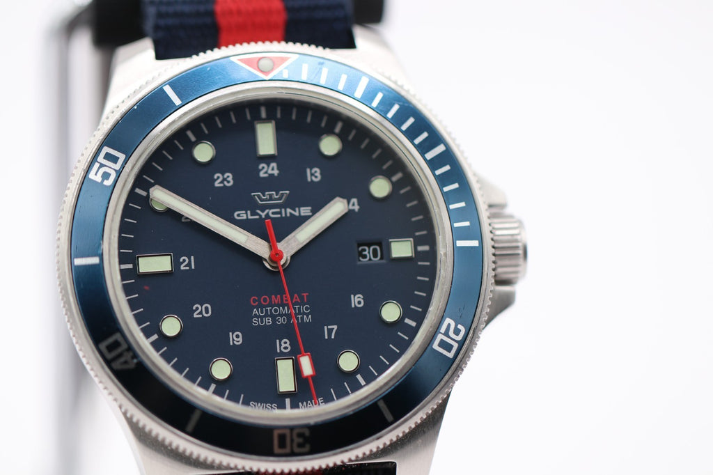 Glycine Combat Sub GL0257 Stunning Cadet Blue Dial