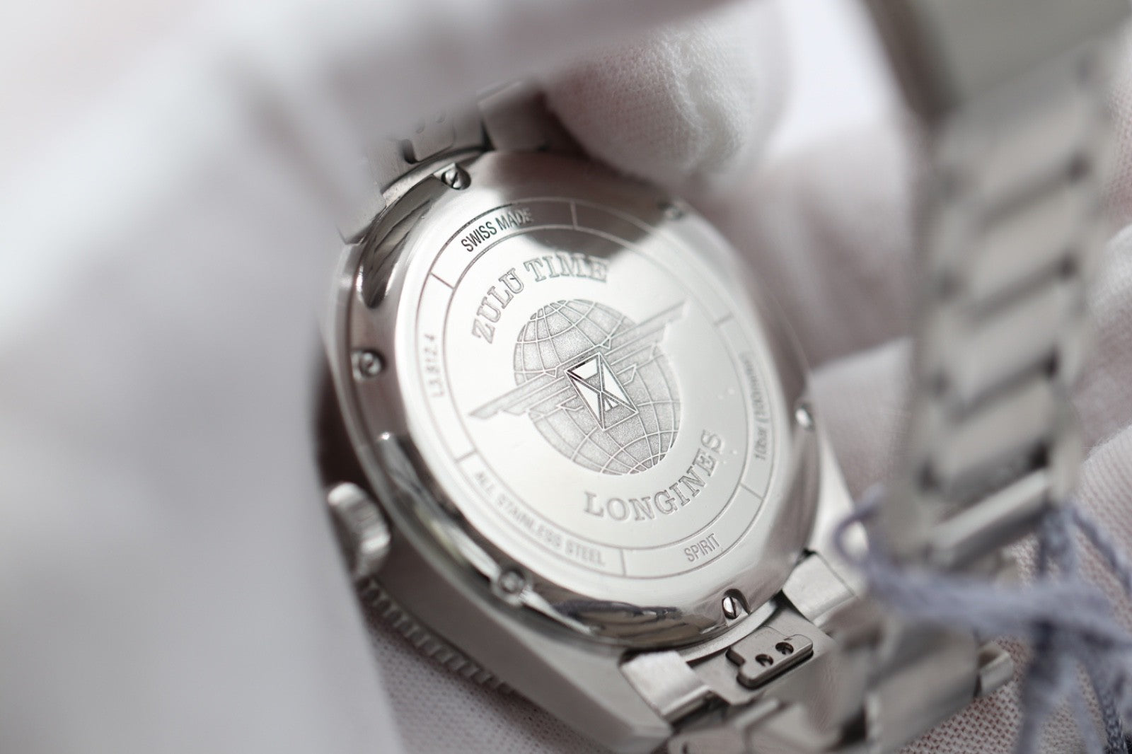 Longines Spirit Zulu Time 42mm Black Dial Steel Men's Watch L38124536