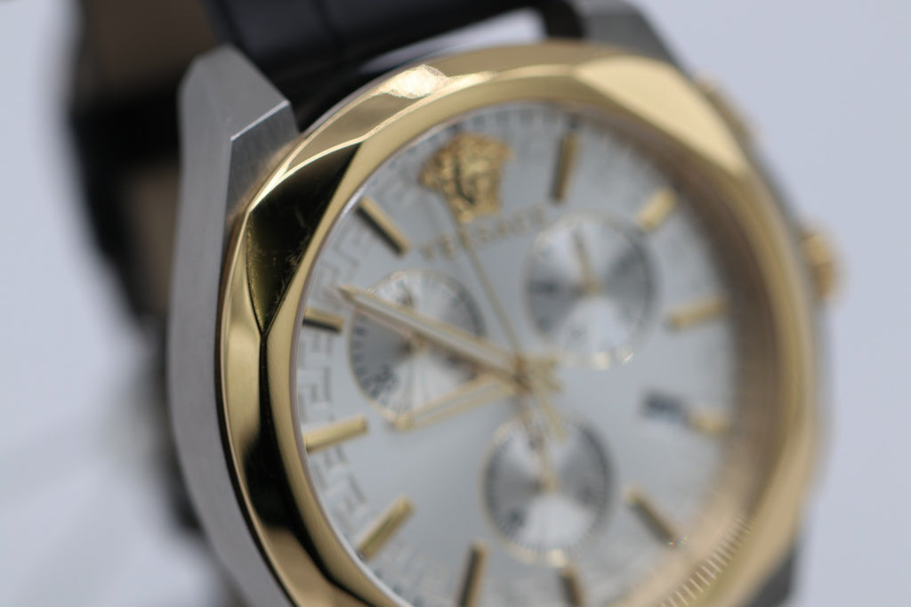 Versace Two Tone 40mm Strap Fashion Watch