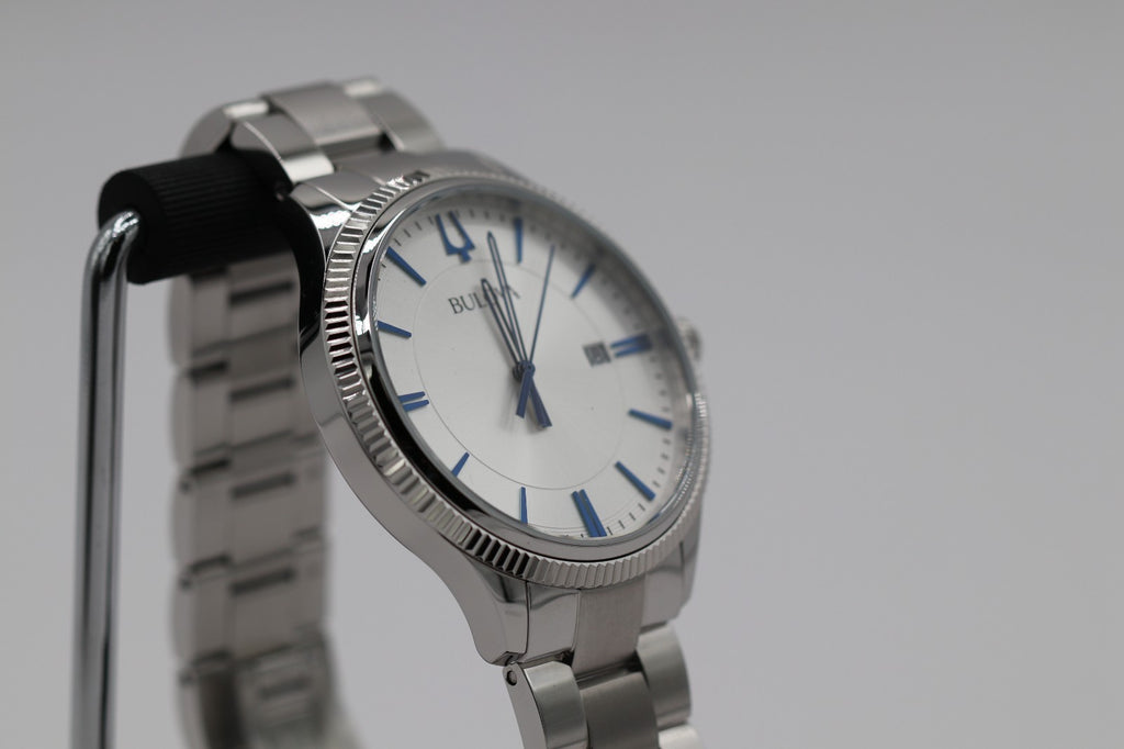 Bulova Men's Silver Dial Stainless Steel Quartz Watch 96B451