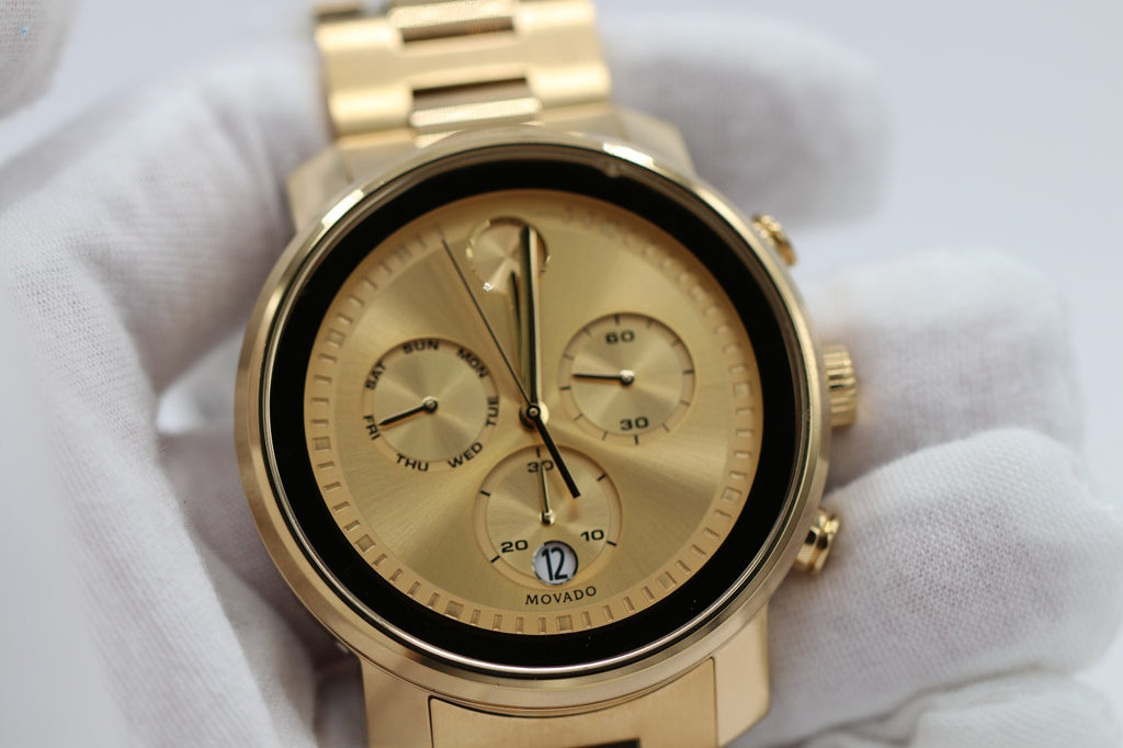 Movado Bold Gold Chronograph Dial Men's Watch 3600485