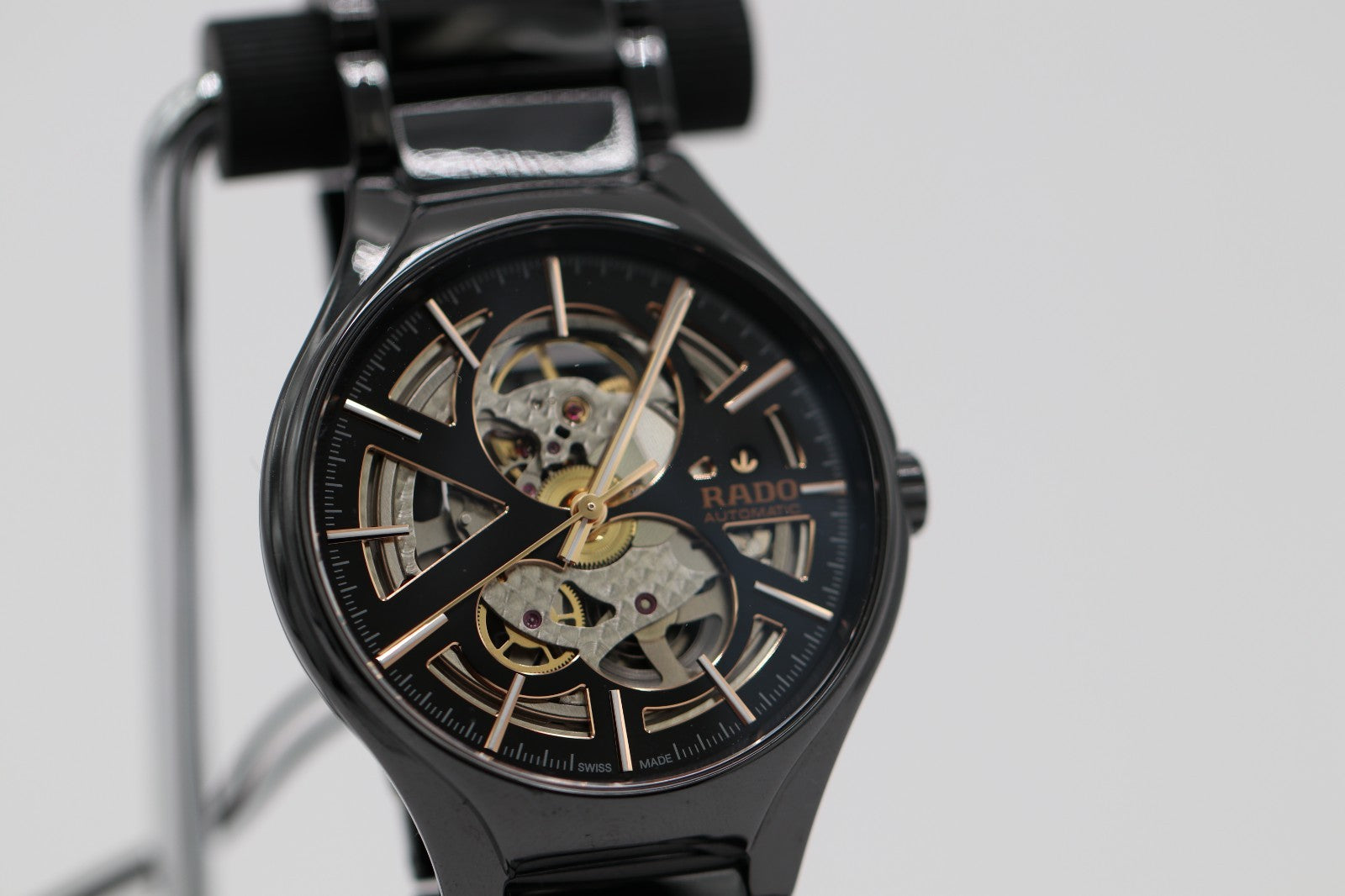 Rado Men's True Open Heart Ceramic Titanium Skeleton Automatic Watch R27100162