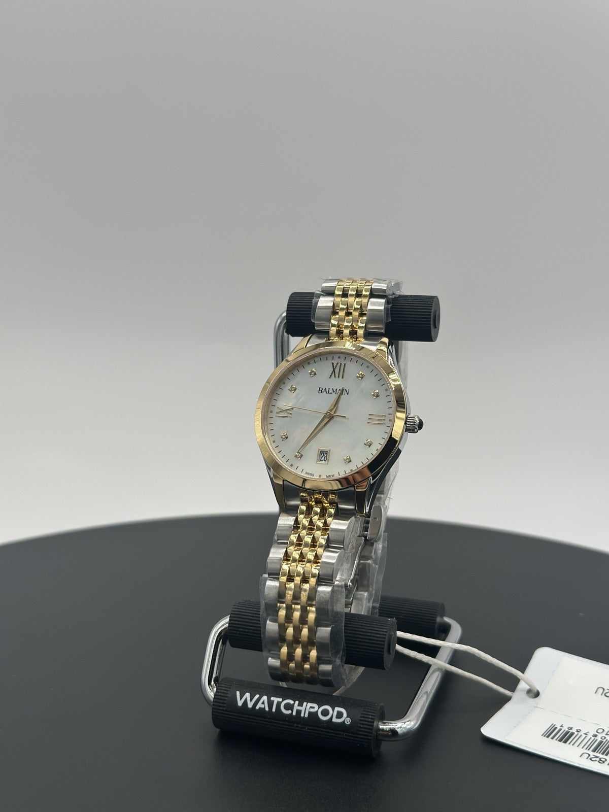NEW Balmain B43123182 Swiss Classic R Diamond 2-Tone Stainless Bracelet Watch