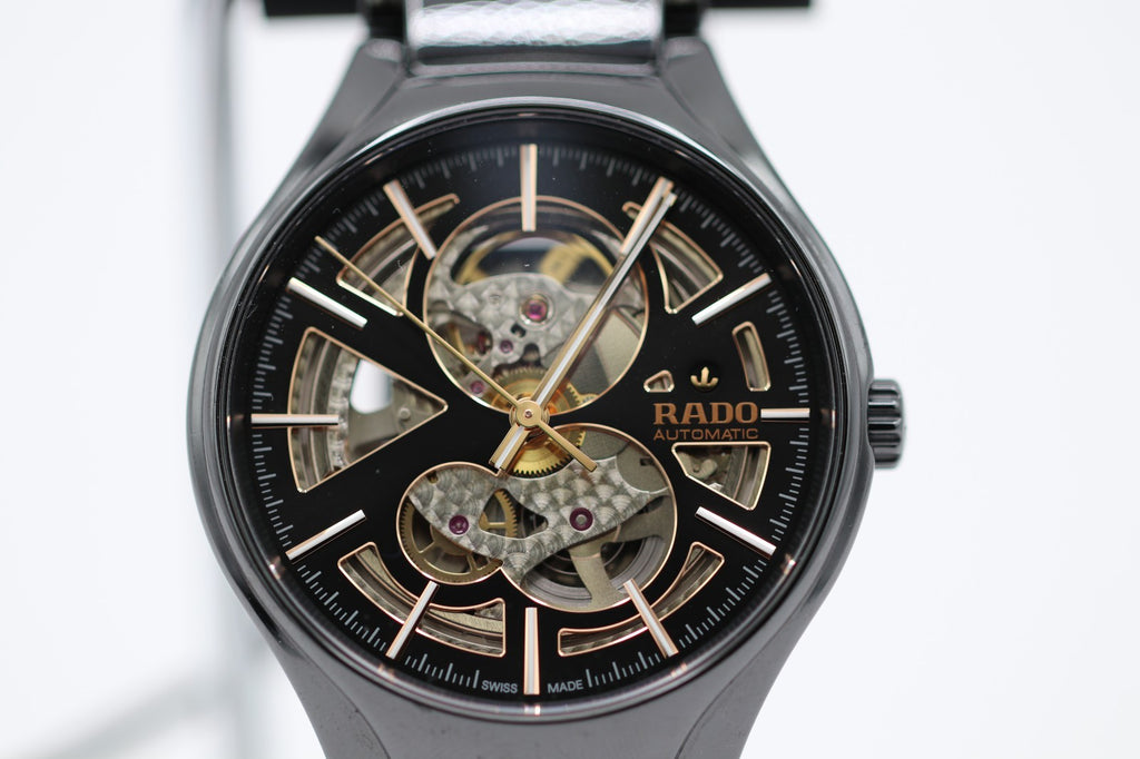 Rado Men's True Open Heart Ceramic Titanium Skeleton Automatic Watch R27100162