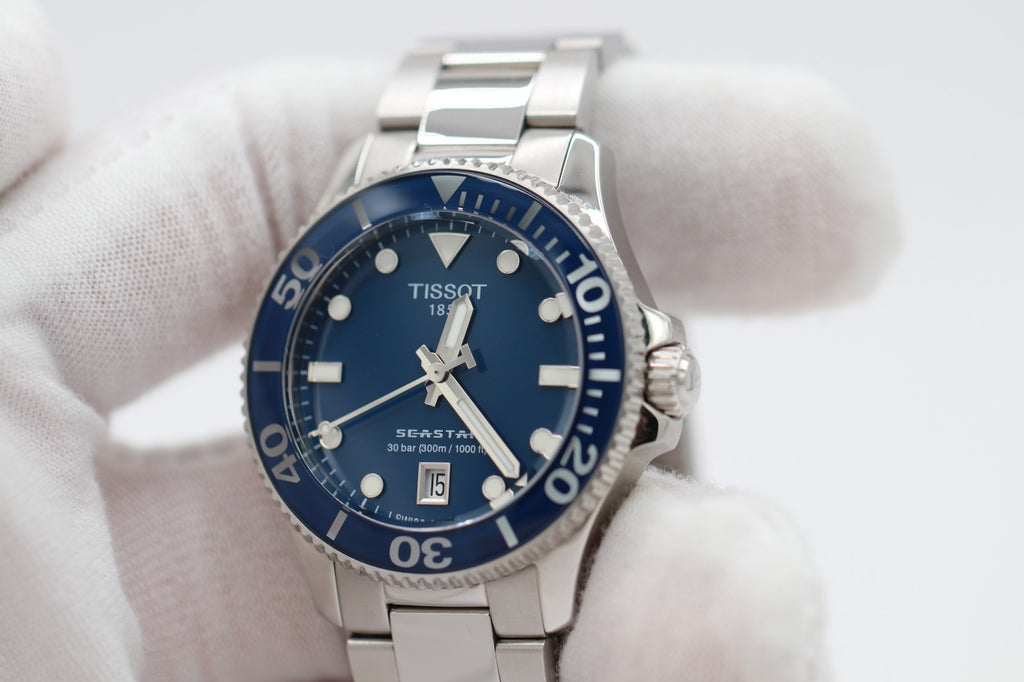 Tissot Seastar Blue Dial 36mm Womens Quartz Watch T120.210.11.041.00