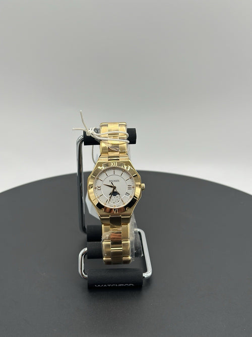 BALMAIN BE BALMAIN B45903322 MOONPHASE DIAMOND PVD GOLD WOMEN'S WATCH 33 MM NEW