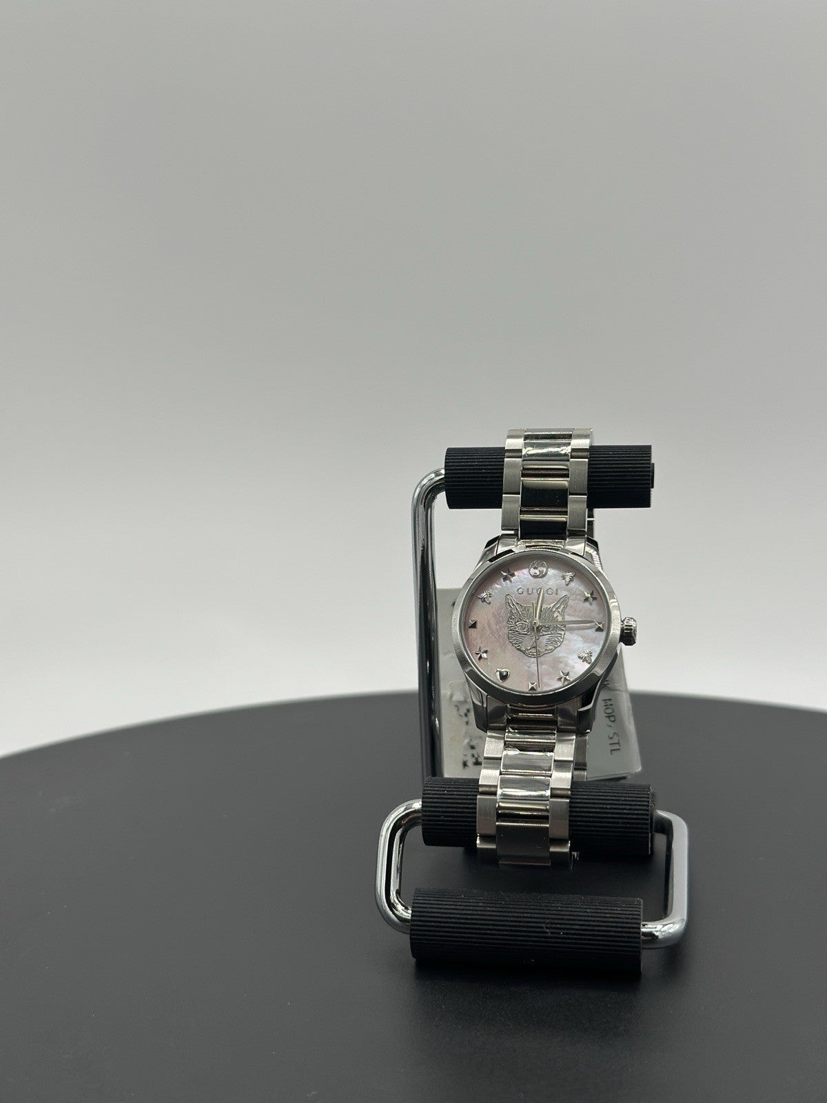 Gucci G-Timeless Women's Pink MOP Dial Stainless Steel Quartz Watch YA1265013