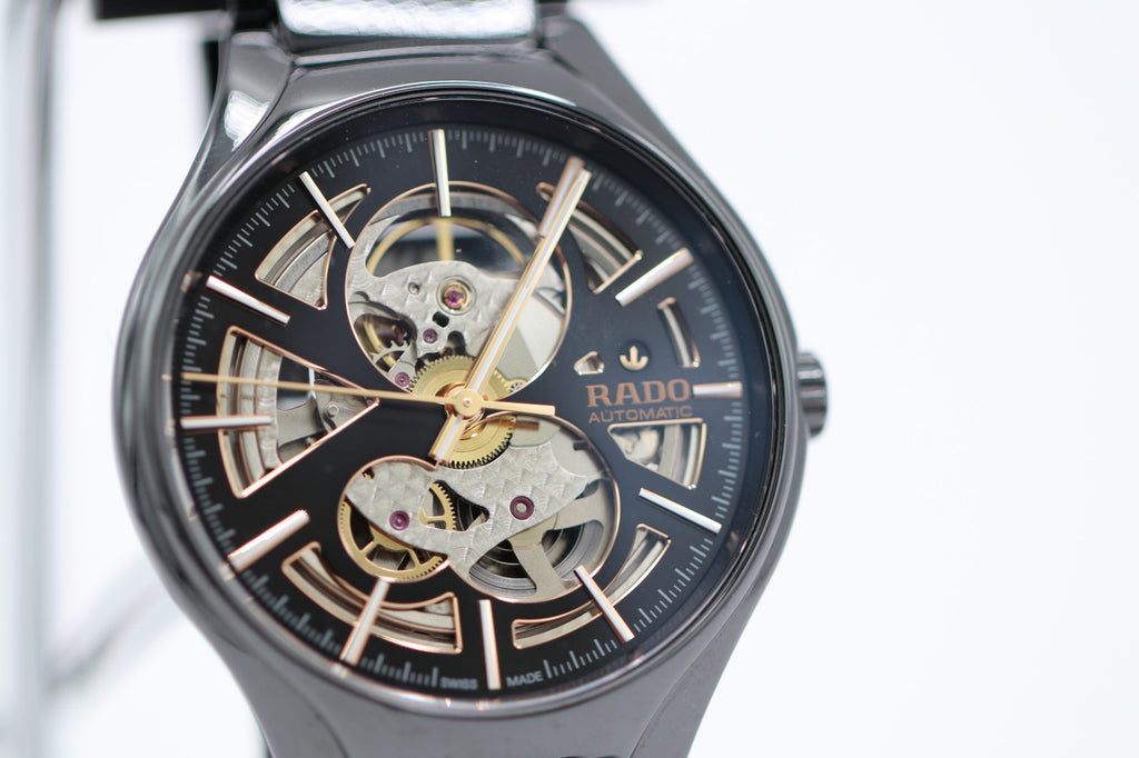 Rado Men's True Open Heart Ceramic Titanium Skeleton Automatic Watch R27100162
