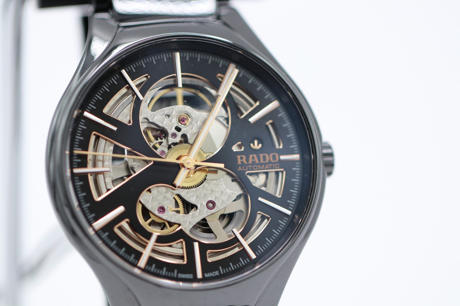 Rado Men's True Open Heart Ceramic Titanium Skeleton Automatic Watch R27100162