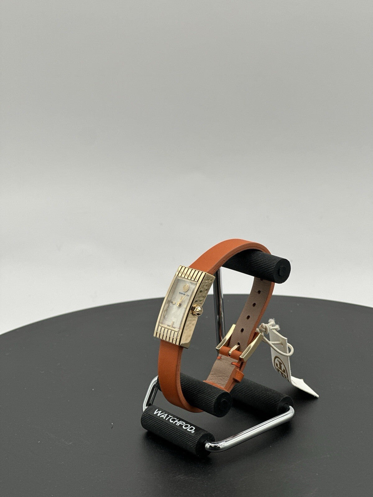 NWB Tory Burch TRB2003 buddy signature Watch gold plated 31x17 mm 100% AUTHENTIC