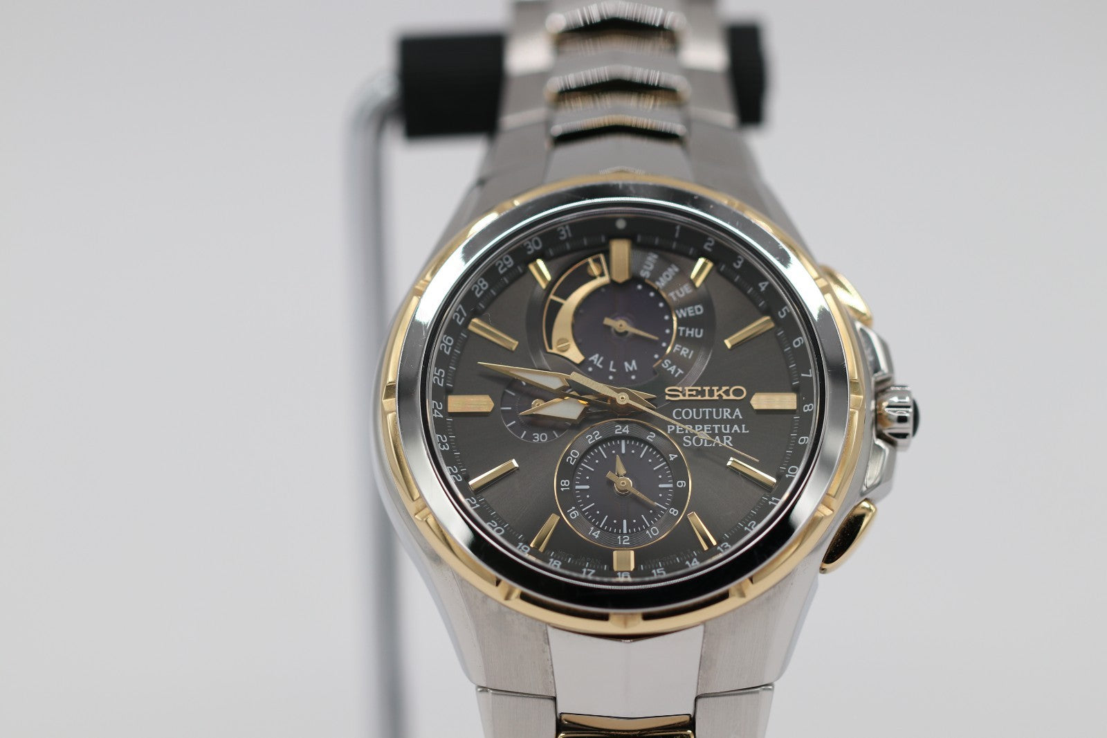 Men's Seiko Coutura Perpetual Chronograph Two Tone Watch SSC376
