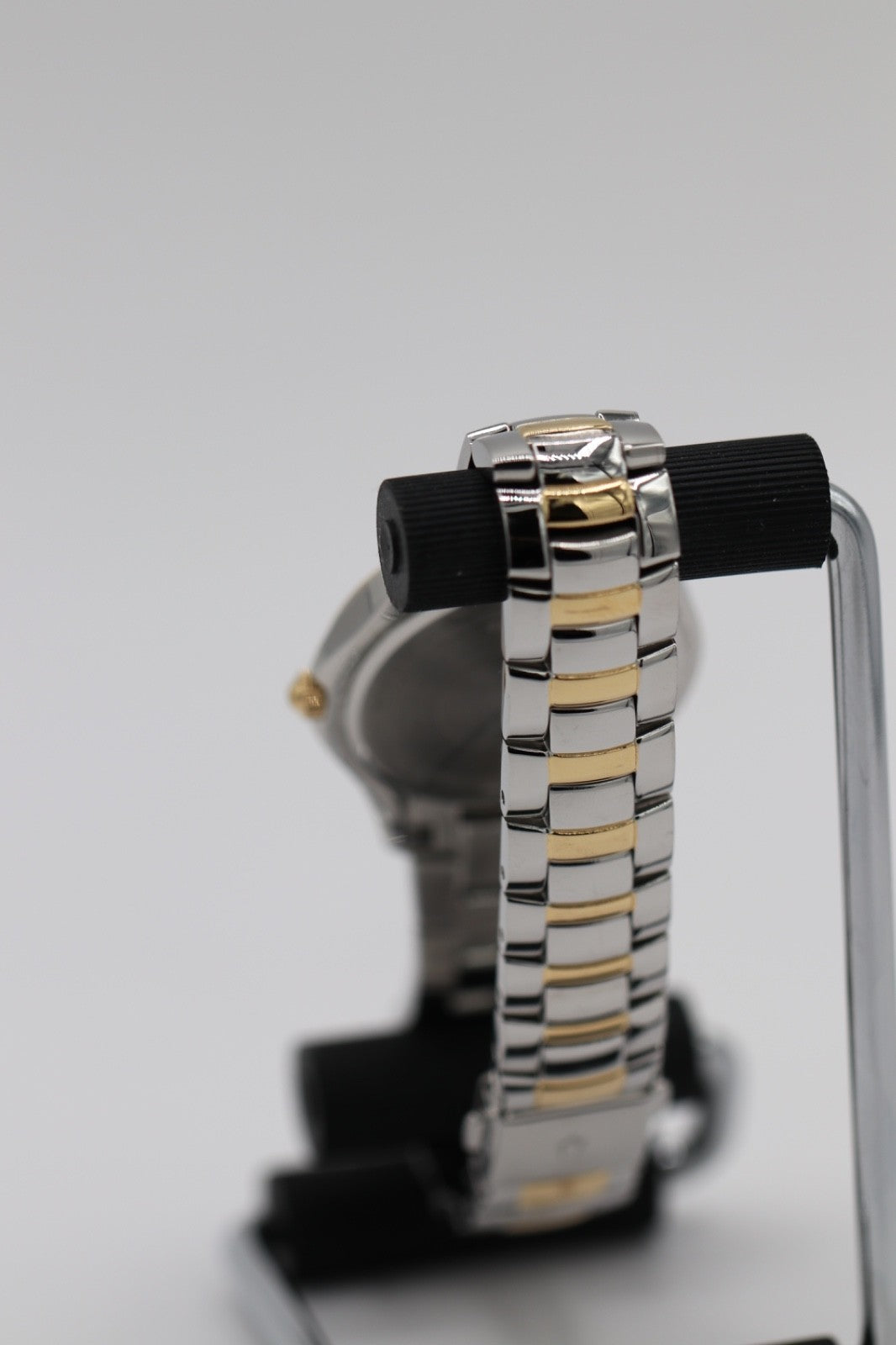 Bulova Crystal Watch Women 32mm MOP Dial Two Tone Crystal Bezel 98L255 A12