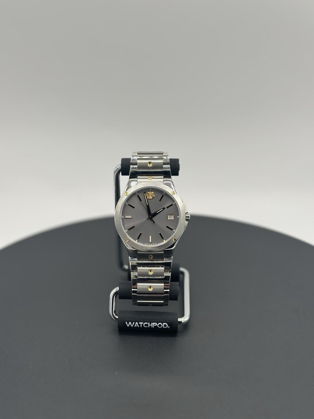 Movado S.e. Series 41mm White Sapphire Crystal Case with Silver Stainless Steel