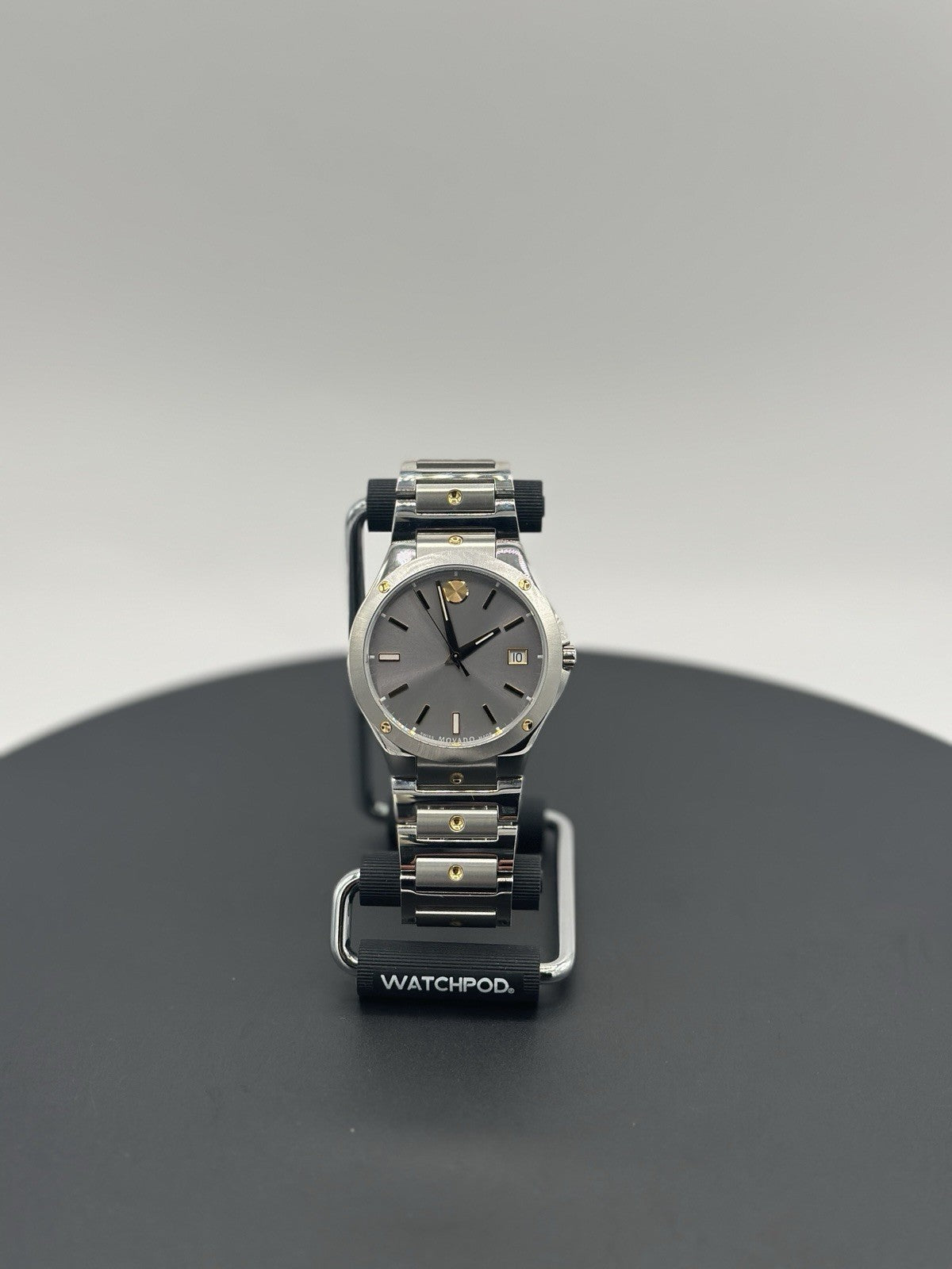 Movado S.e. Series 41mm White Sapphire Crystal Case with Silver Stainless Steel