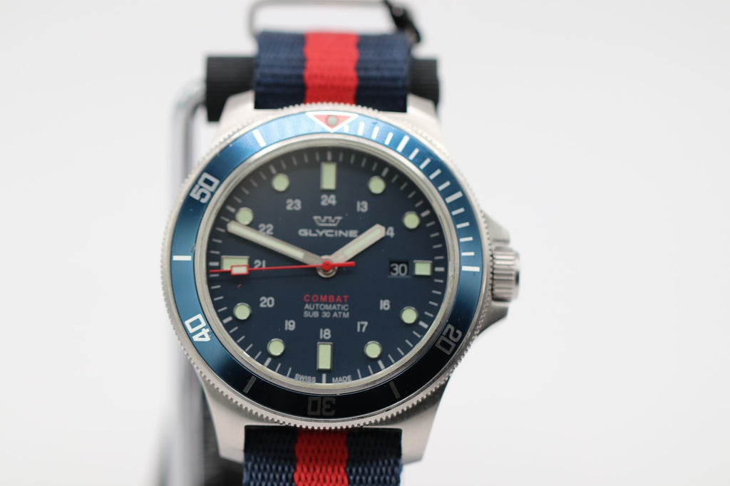 Glycine Combat Sub GL0257 Stunning Cadet Blue Dial