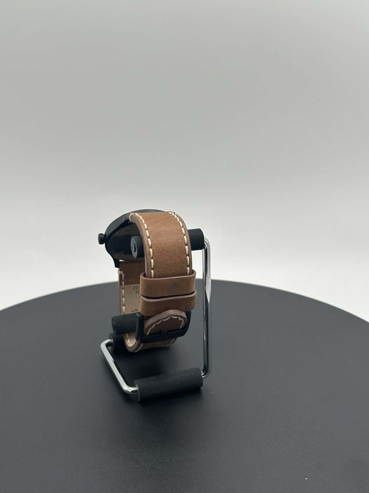 Tissot Mens Gent XL 316L 42mm Black Stainless Steel Case Brown Leather Strap