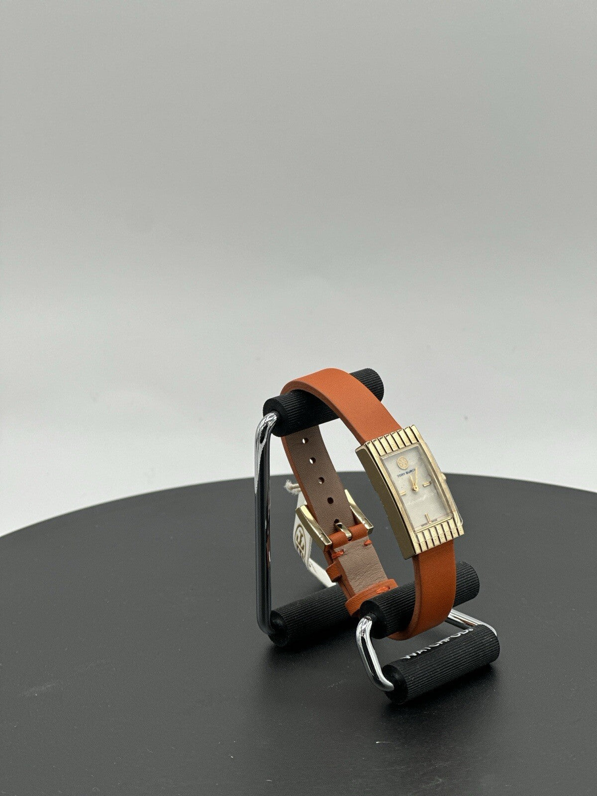 NWB Tory Burch TRB2003 buddy signature Watch gold plated 31x17 mm 100% AUTHENTIC