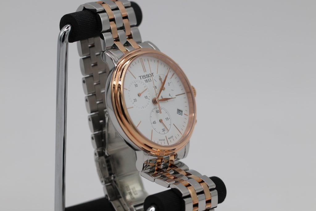 Tissot Carson Premium Rose Gold White Dial 41m Mens Watch T1224172201100
