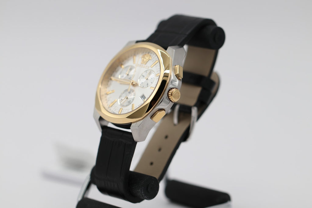 Versace Two Tone 40mm Strap Fashion Watch