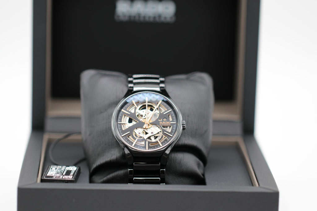 Rado Men's True Open Heart Ceramic Titanium Skeleton Automatic Watch R27100162