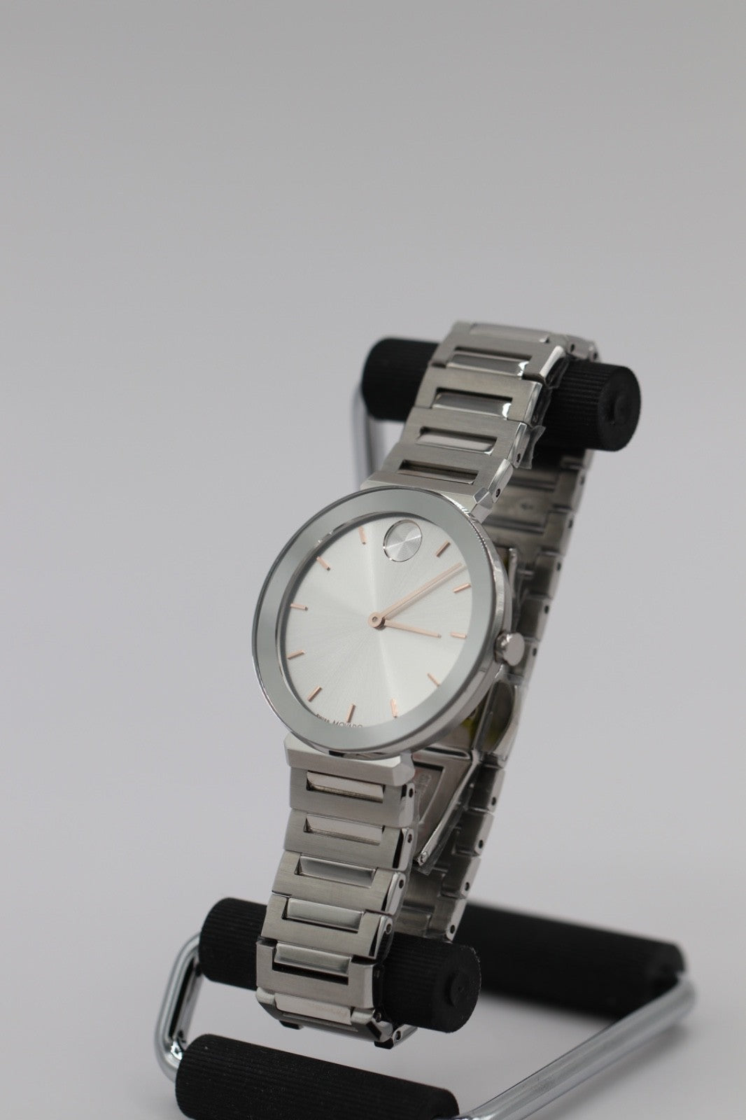 NEW Movado BOLD Horizon 3601090 Silver Dial Stainless Steel 34MM Ladies Watch