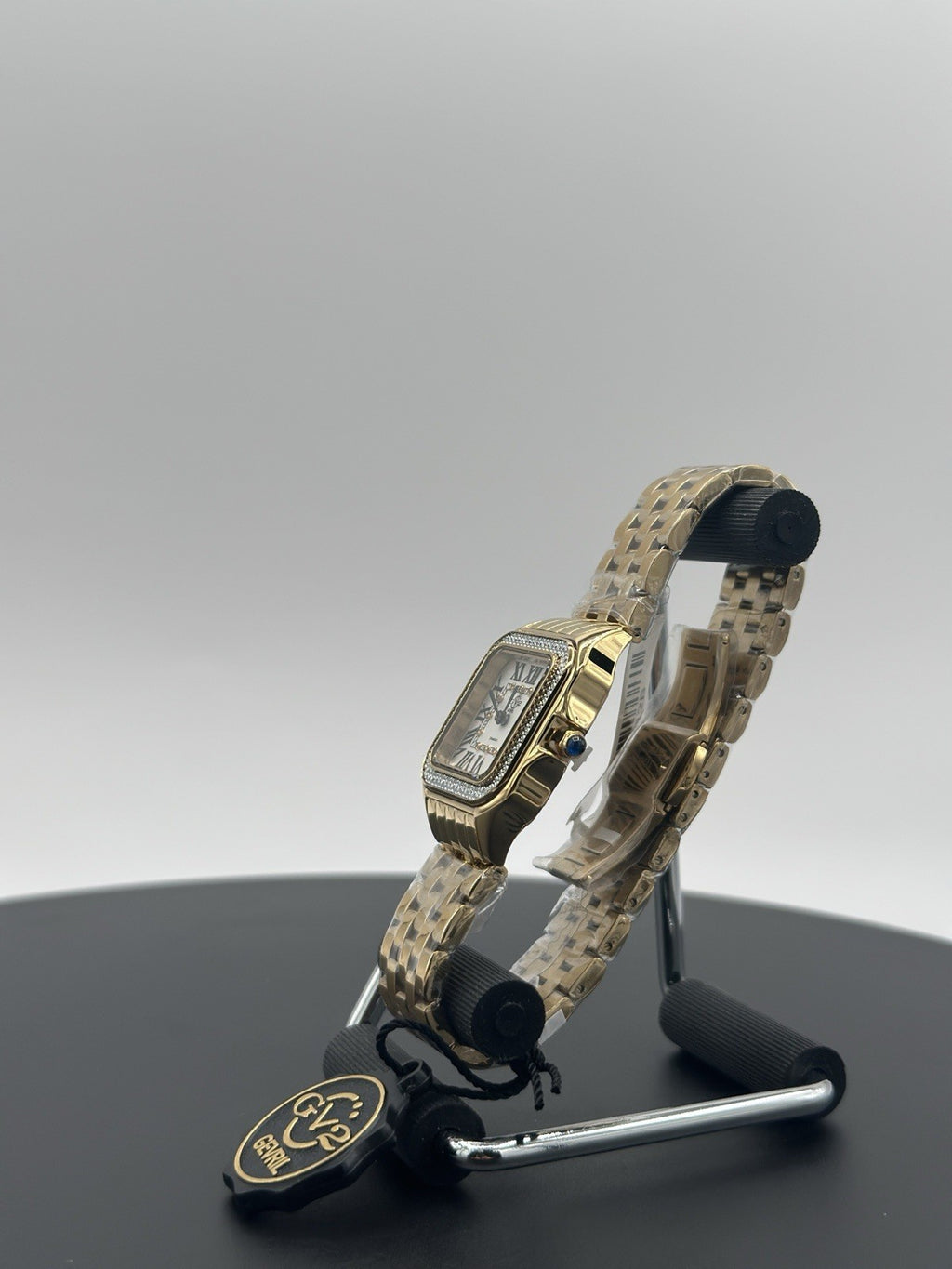 GV2 by Gevril Women's Milan 12112B Swiss Quartz IPYG Gold Steel Diamond Watch