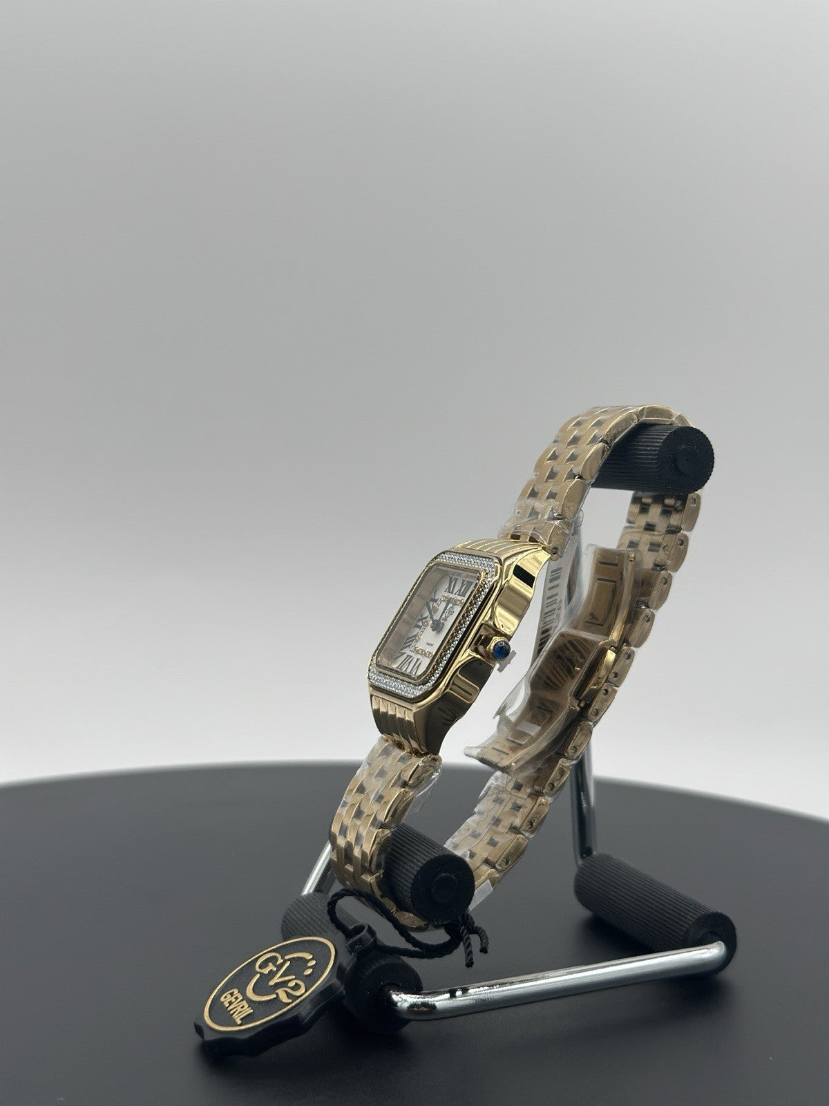 GV2 by Gevril Women's Milan 12112B Swiss Quartz IPYG Gold Steel Diamond Watch