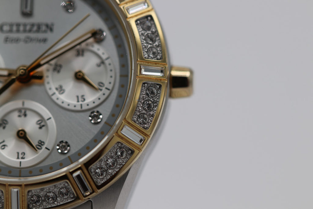 Citizen Eco-Drive Gemmed Stainless Women's Quartz Watch - FD2074-55A