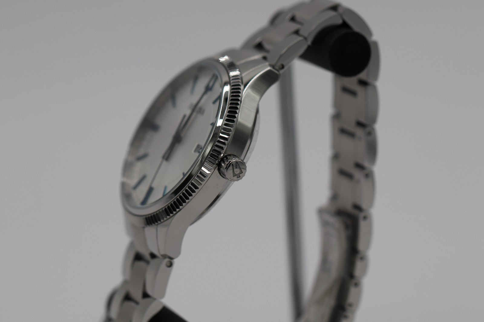 Bulova Men's Silver Dial Stainless Steel Quartz Watch 96B451