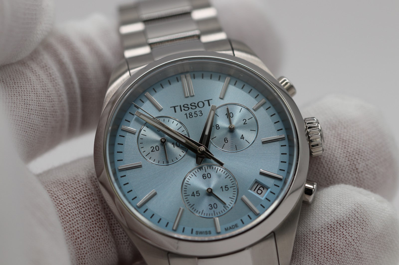 Tissot PR 100 Chronograph Quartz Ice Blue Dial Men's Watch T150.417.11.351.00