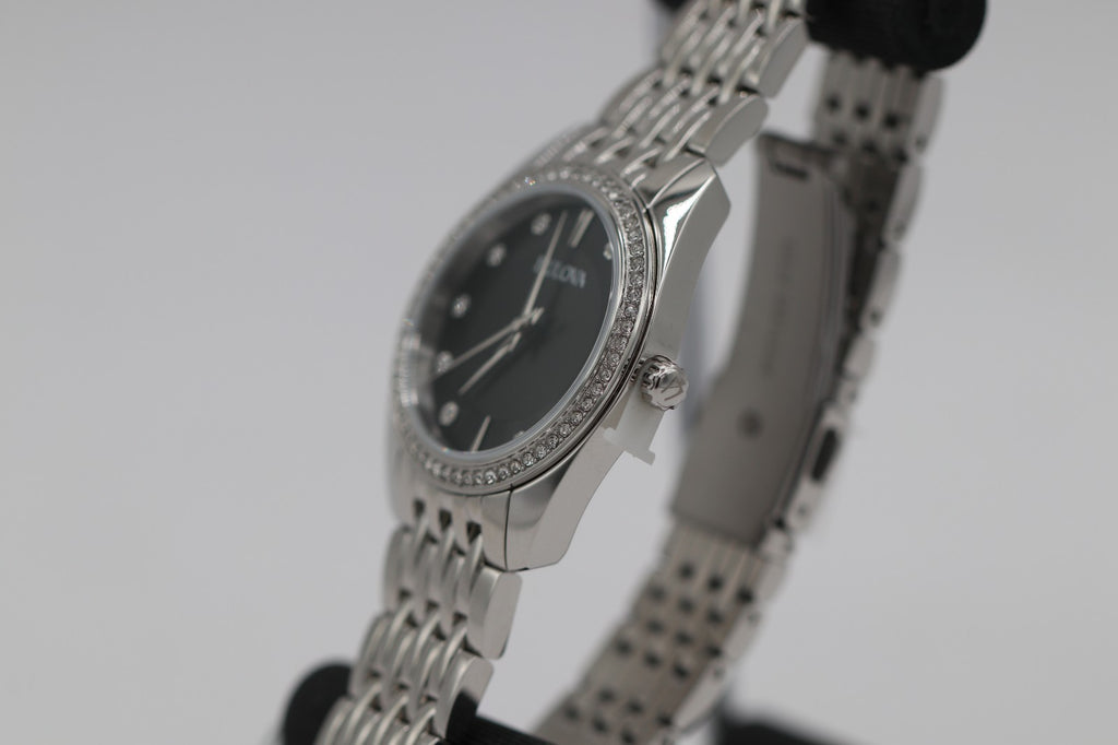 Bulova Ladies  Classic Crystal 31mm Stainless Steel Quartz Watch 96L317